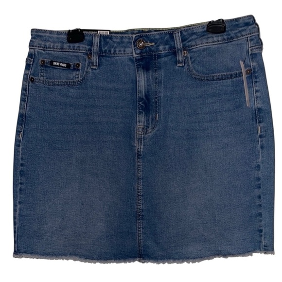 🌹NWT:DKNY JEANS MIDI SKIRT - Picture 1 of 4